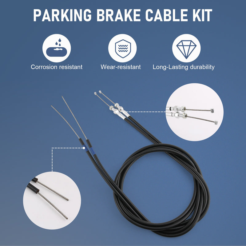 Universal Emergency Parking Brake Cable Complete Kit Replace 330-9371