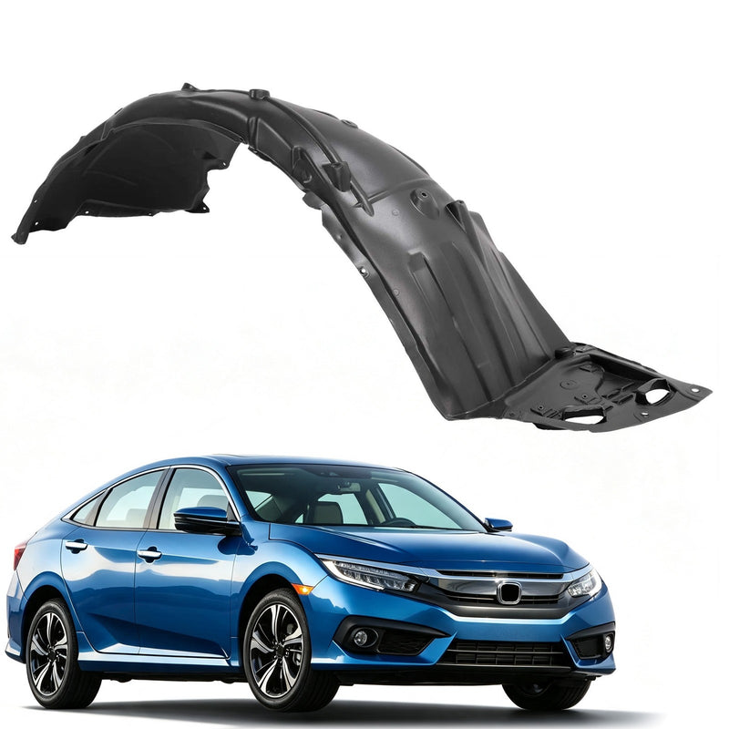 Front Passenger Side Fender Liner Splash Shield for Honda Civic 2016-2018