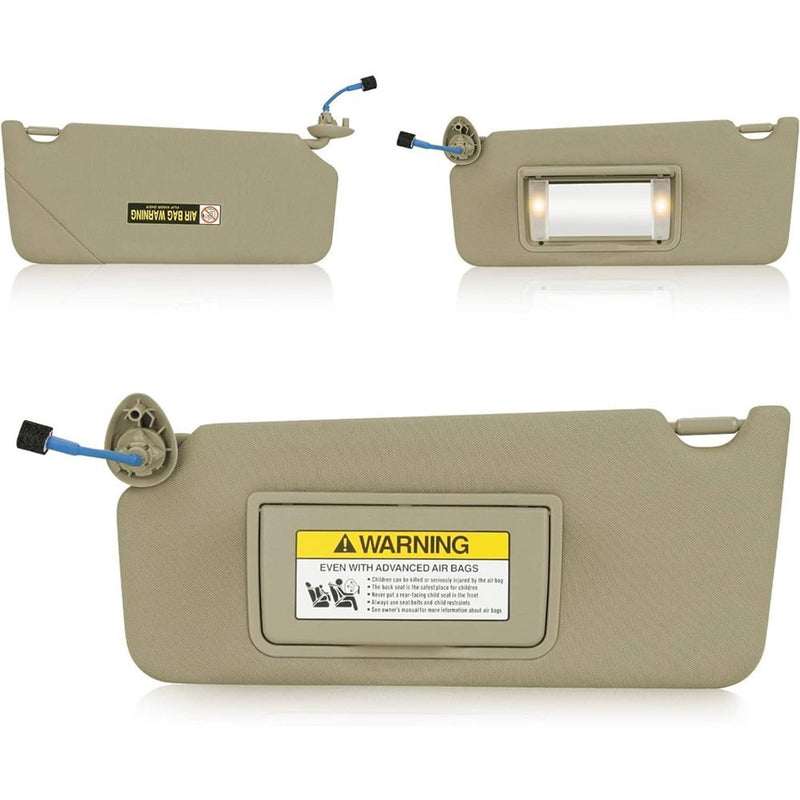 Left Driver Side Sun Visor Light Mirror for Honda Accord 2008-2017 Beige