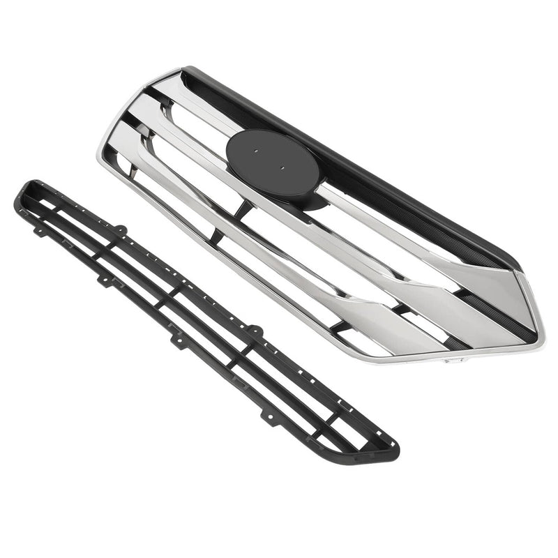 DURAFORCE Front Upper Lower Bumper Grille Set for Hyundai Santa Fe Sport 2013-2016