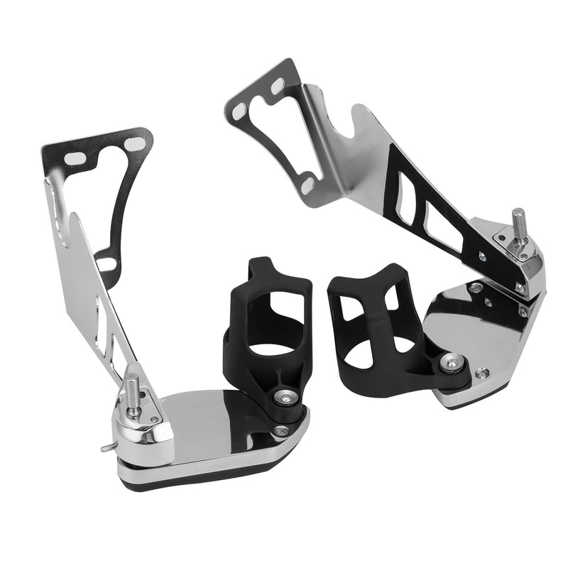 Tour Pak Touring Chrome Passenger Armrests Cup Holder Fit for Harley 1997-2013