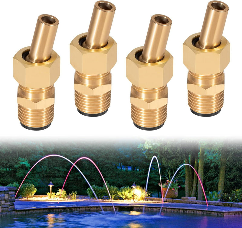 R0560400 Brass Deck Jet Nozzle Replacement for Swimming Pool Spa 4 Pack 590041