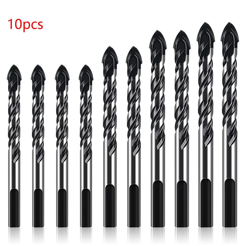 10Pcs Carbide Tungsten Drill Bit Set for Ceramic Tile Concrete Glass Wood Marble