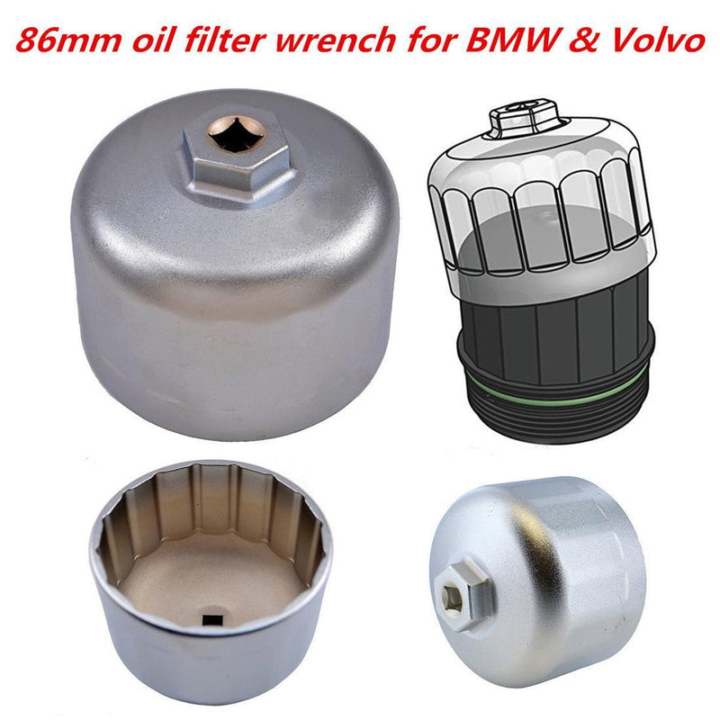 86mm Oil Filter Wrench Housing Tool for BMW Volvo C70 S40 S60 S70 S80 V40 V70