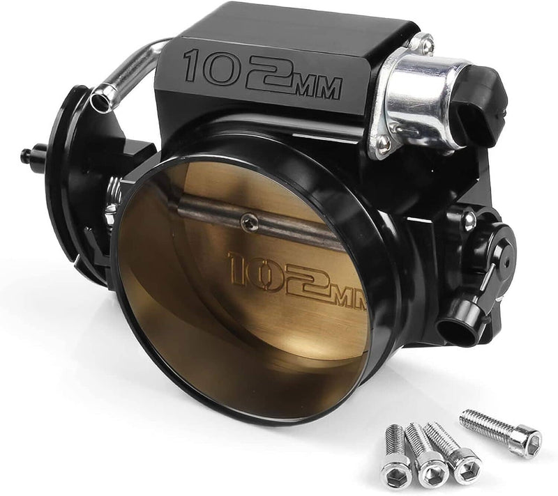 102MM Throttle Body Black with Position Sensors TPS IAC Gas Cable Kits