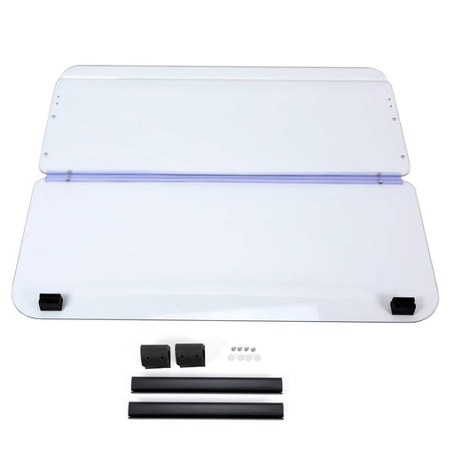 DURAFORCE Clear Folding Windshield Windscreen for Yamaha G2 G9 1985-1995 Cart