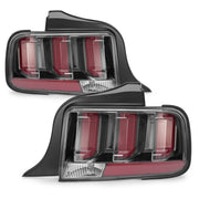 DURAFORCE Clear Lens LED Tail Lights Rear Brake Lamps for Ford Mustang 2005-2009 Set
