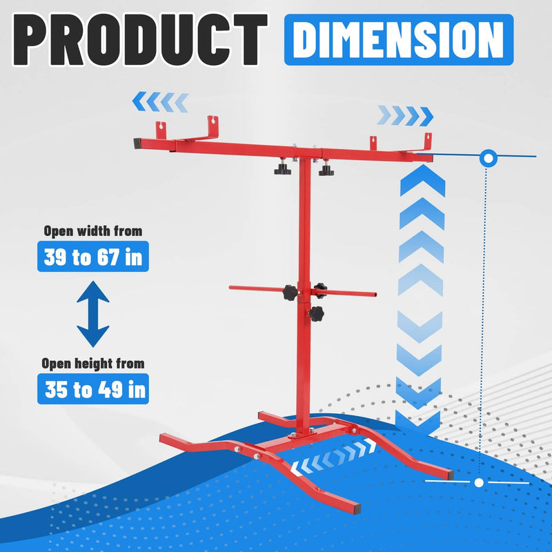 DURAFORCE Adjustable T-Bar Spray Painting Stand for Bumpers Fenders Auto Body Repair Tool