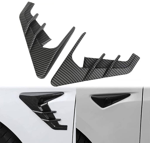 DURAFORCE Matte Carbon Fiber Side Fender Camera Flank Cover for 2021-2023 Tesla Model 3 Y