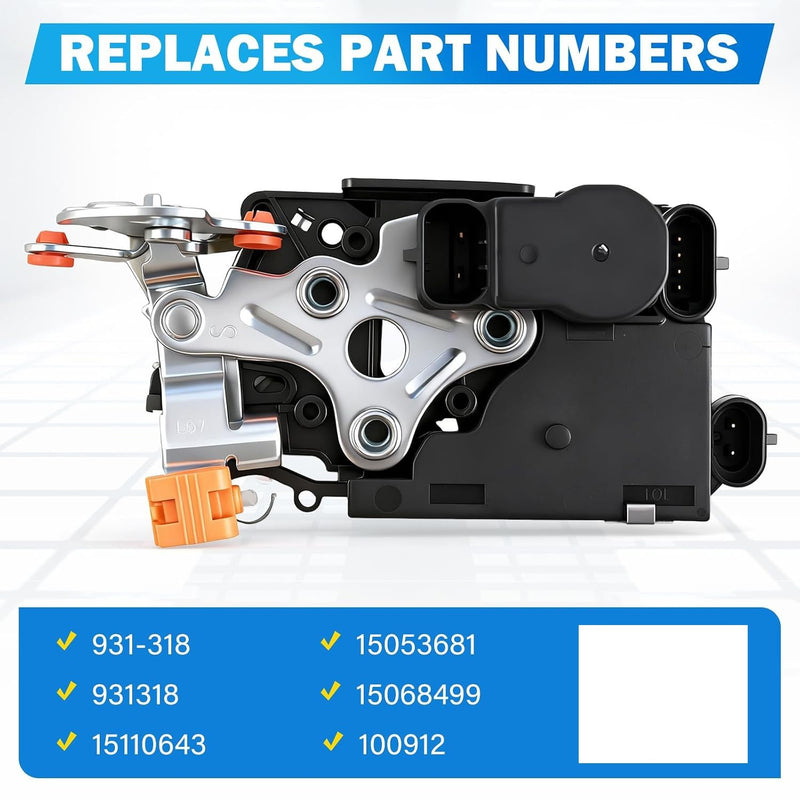 Door Lock Actuator Integrated Latch LH Driver Side Front for Chevy GMC Silverado