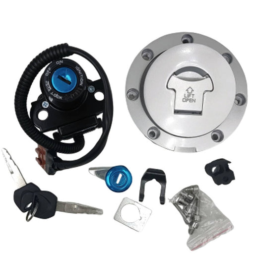 DURAFORCE Ignition Switch Fuel Gas Cap Seat Lock Key for Honda CBR600RR 2007-2014
