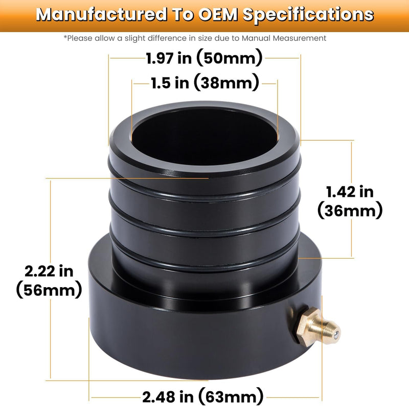 MG21103 Black Front Inner Outer Axle Tube Seal Kit for Jeep Wrangler YJ JK TJ