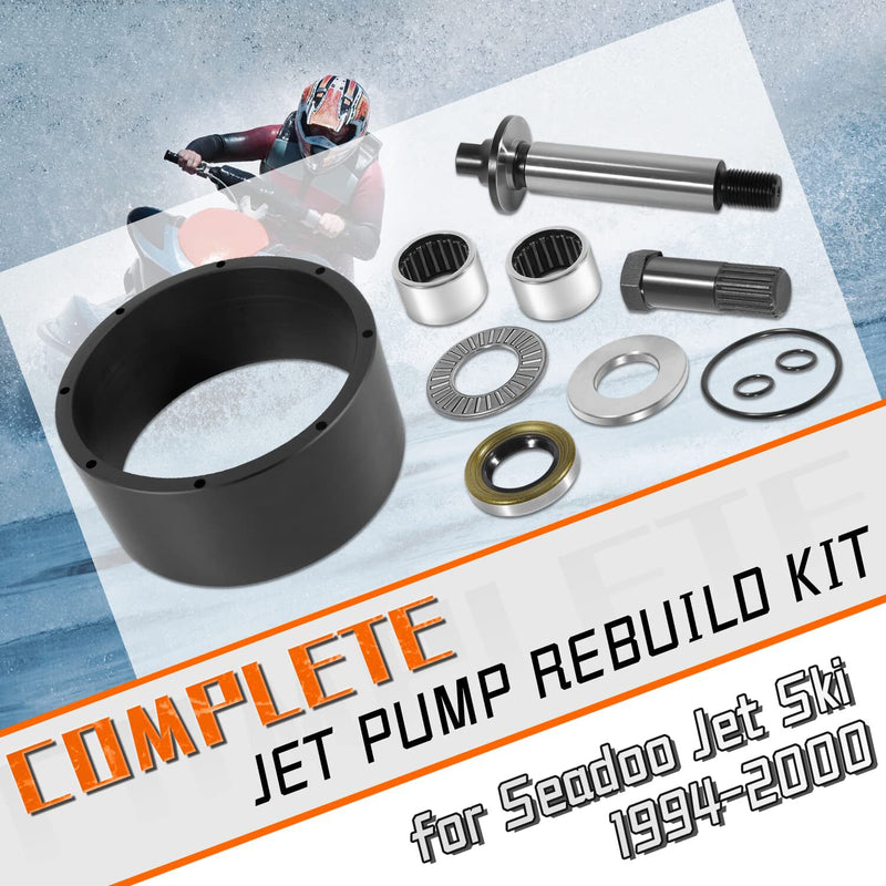 Jet Pump Rebuild Kit Tool for SeaDoo 1994-2002 Wear Ring Impeller Shaft Seal Oil