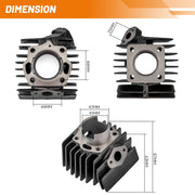 DURAFORCE LTA50 Engine Cylinder Top End Kit Piston Ring Gasket for Suzuki ATV 2002-2005