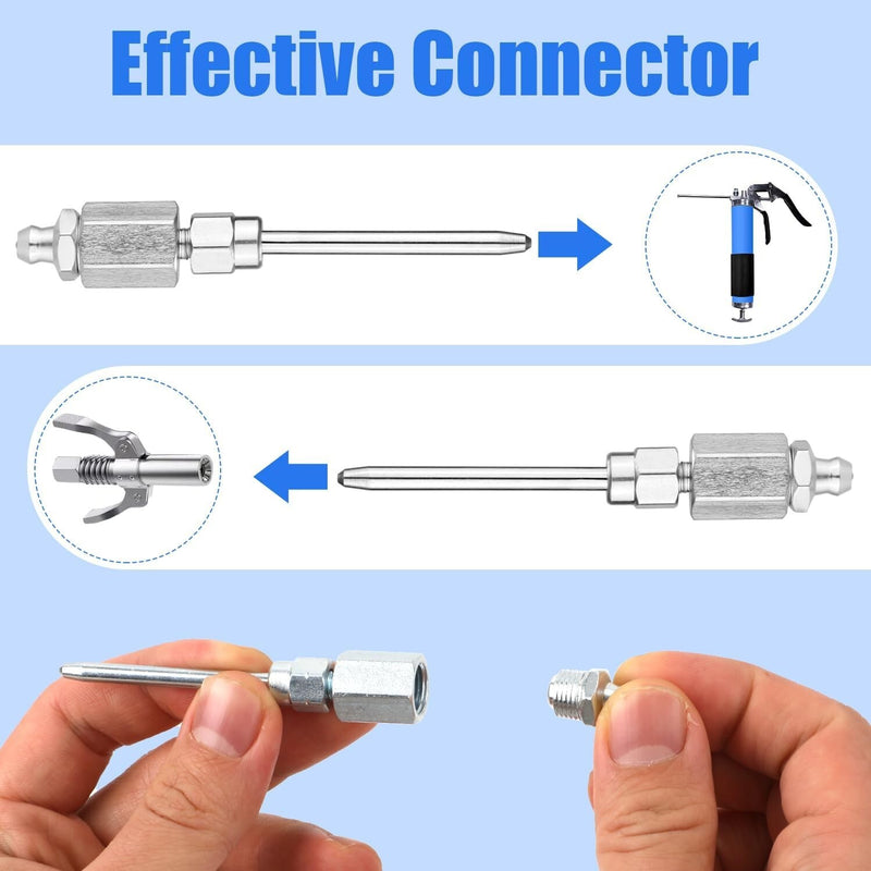 90 Degree Coupler Needle Nozzle Grease Injection Needle w/ Cap for Zerk Fitting