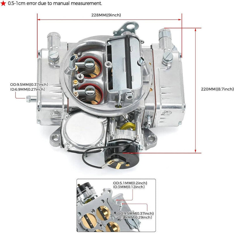 0-80457S Carburetor for Holley 4160 600 CFM 4 Barrel Street Warrior Performance