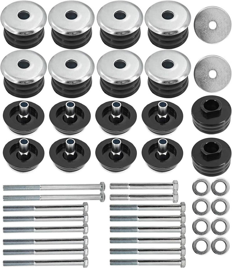KF04058BK Body Cab Mount Bushings Kit for 99-07 Ford F250 F350 Super Duty Black