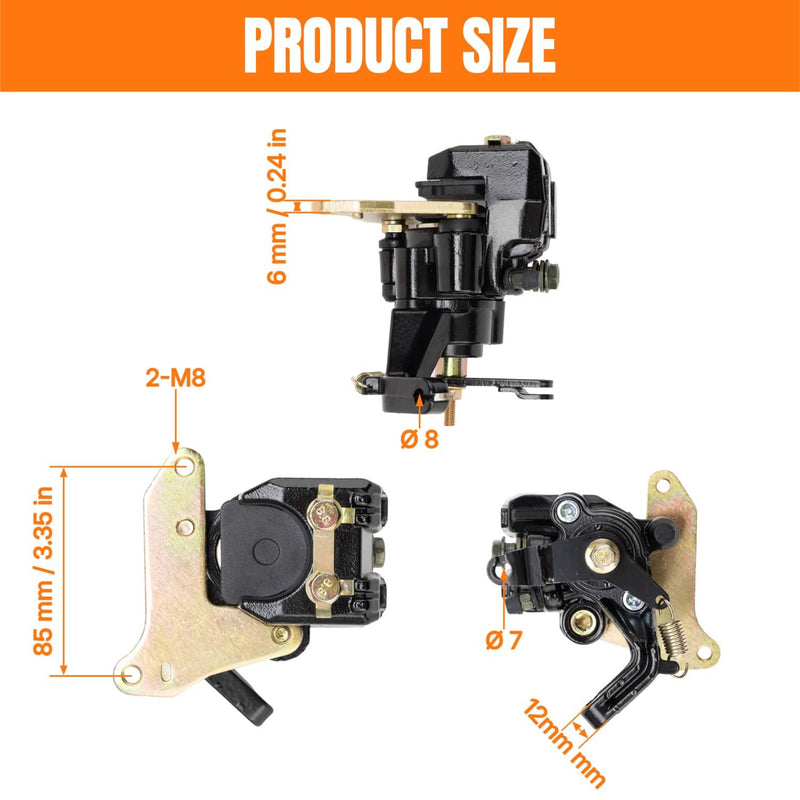 Rear Brake Caliper w/Pads for Honda TRX400EX TRX400 EX Sportrax 400 1999-04