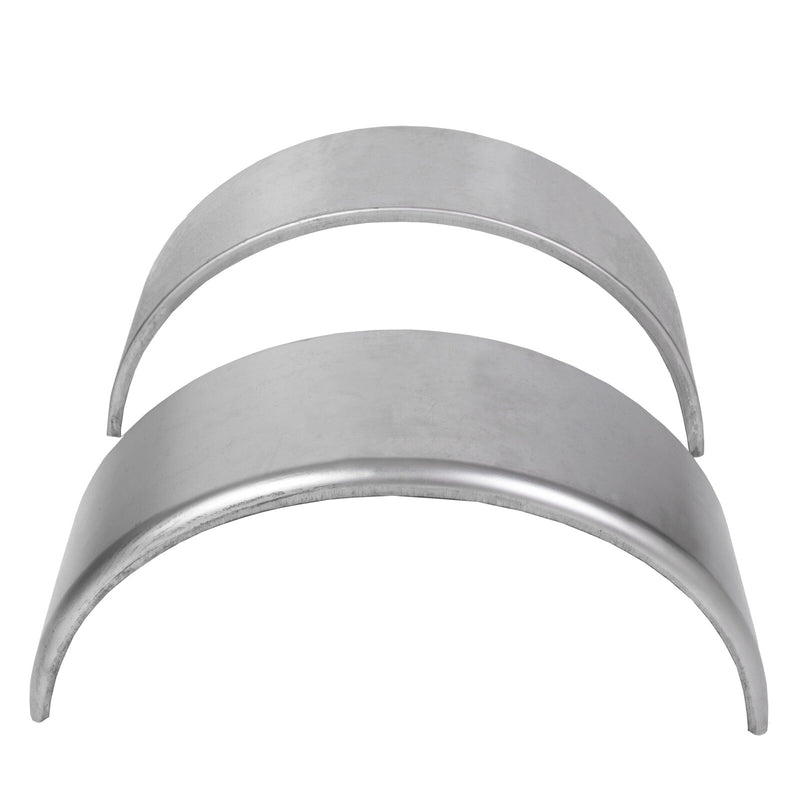For 14" 15" 16" Wheel Steel Round Single Axle 2 Trailer Fenders with Back Plate