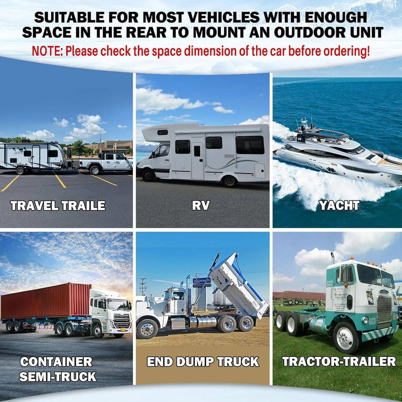 12000BTU 12V Truck Cab Air Conditioner Split AC for Semi Bus RV Caravan