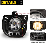 DURAFORCE For 2014 2015 2016 Toyota Scion TC/ZELAS Fog Lights Lamps Pair w/Wiring Switch