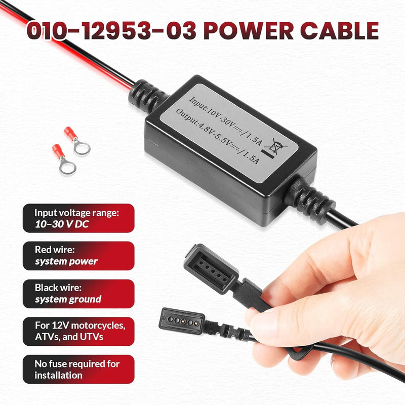 010-12953-03 Motorcycle Power Cable for Garmin Tread and zūmo XT Navigators 5.5