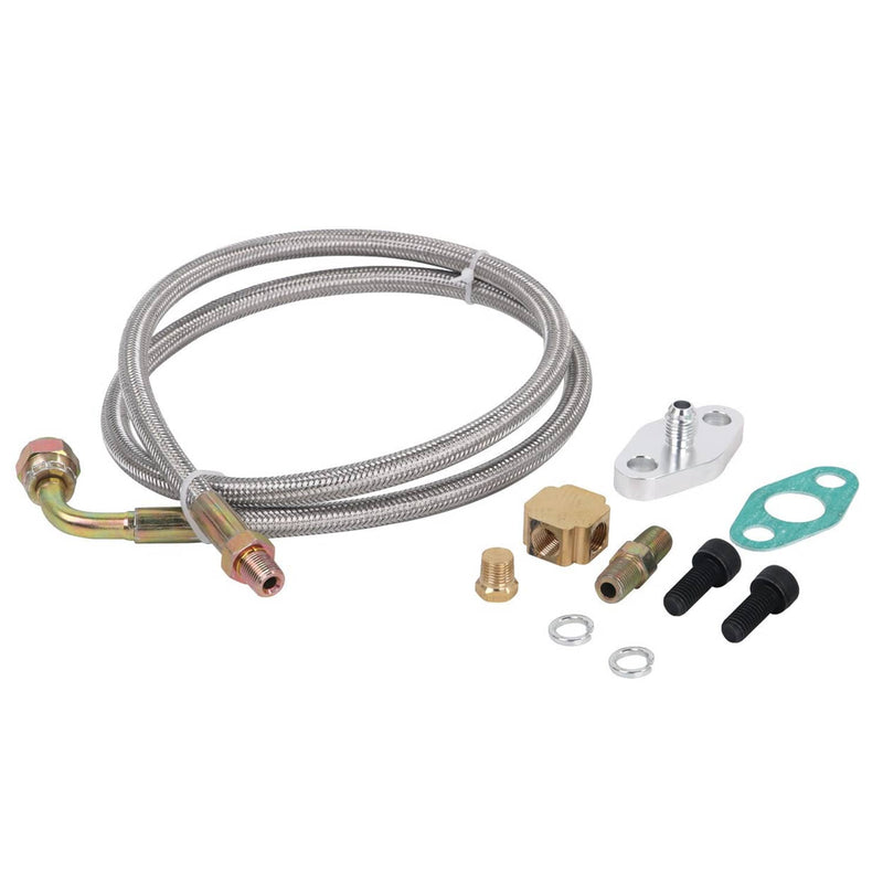 41" Turbo Oil Feed Line Kit for T3 T4 T60 T61 T70 AN4 90 Degree