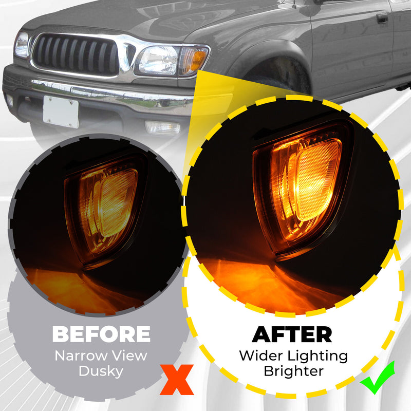 Corner Light Assembly with Black Trim for Toyota Tacoma 2001-2004 Left Side
