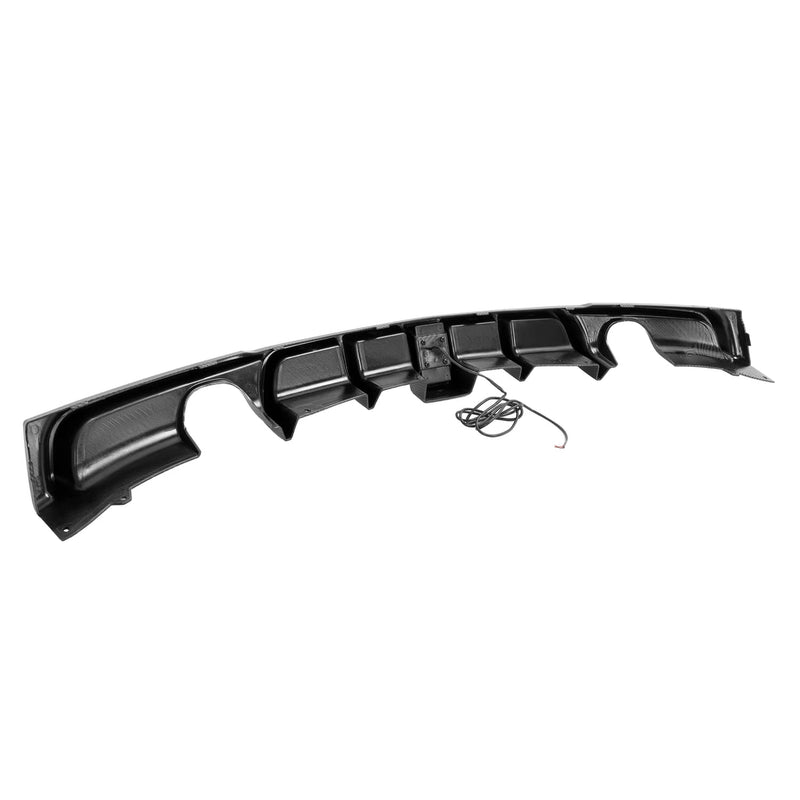DURAFORCE Rear Bumper Lip Diffuser LED Light for BMW F30 F31 M Sport 2012-18 Carbon Style