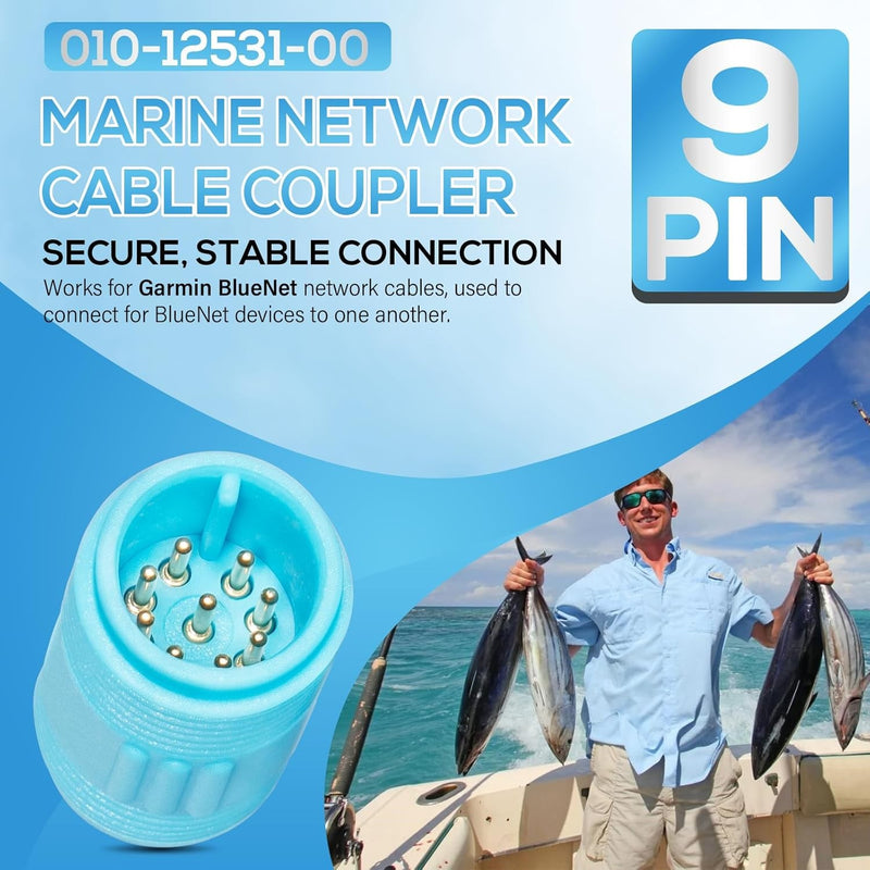 0101253100 Small Connector Cable Coupler for Garmin Marine BlueNet Network Cable