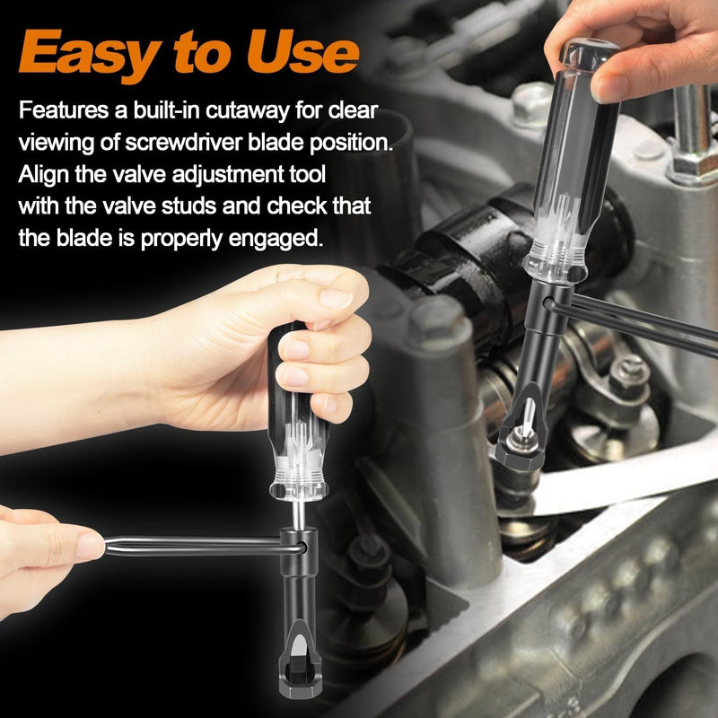 648827 Valve Lash Adjustment Tool Set for Honda 10mm Jam Nut Slotted Stud