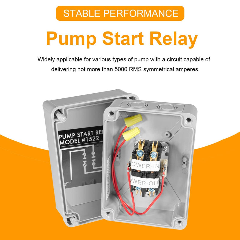 1522 Pump Start Relay for Irrigation Systems 3 HP 110V 220V 24V Coil