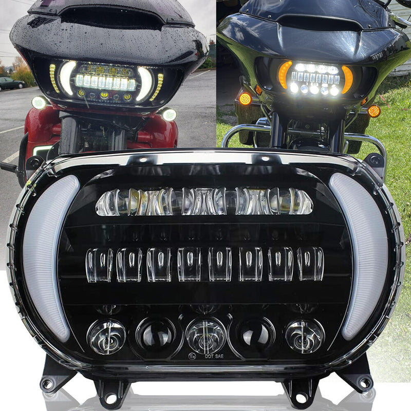 Plug&Play LED Headlight DRL High Low Beam for Harley Road Glide 2015-2024