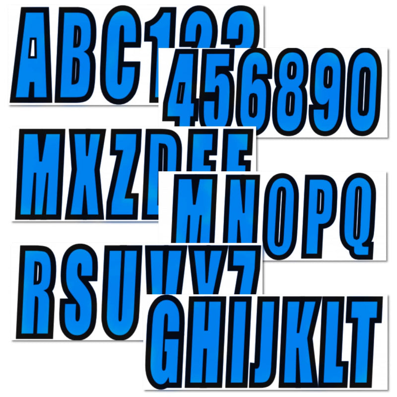 DURAFORCE 3 Inch Boat Registration Numbers And Letters Sticker A-Z 0-9 Custo