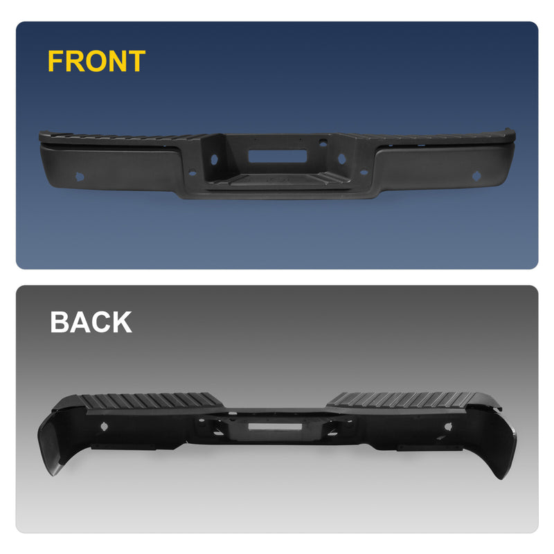 Rear Bumper Assembly Black Step Bumper with Hole for Ford F150 2006 2007 2008