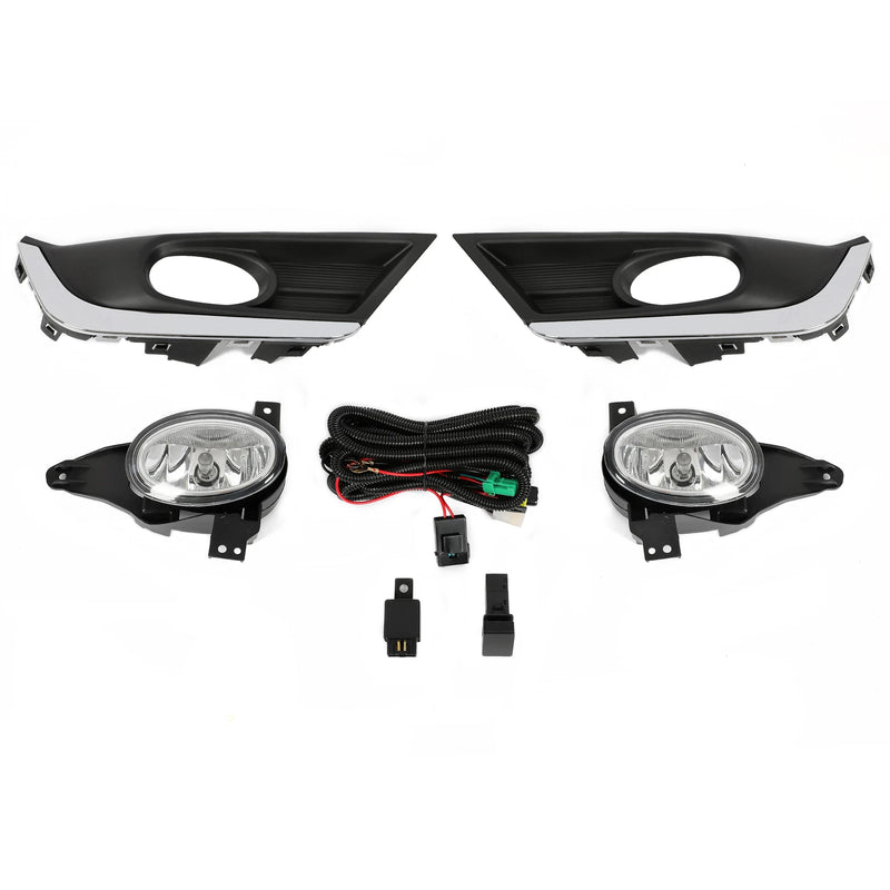 DURAFORCE Front Fog Lights Lamps w/Bulbs Switch Wiring for 2017-2019 Honda CR-V CRV