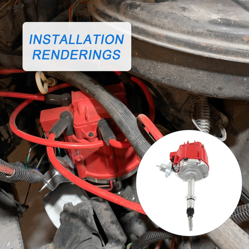 HEI Distributor with Wire Set for Chevrolet Inline 250 230 292 GMC L6 78-85