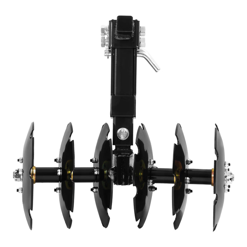 20" Notched Disc Harrow Plow for ATV UTV w/ 6 x Concave 2" Receiver