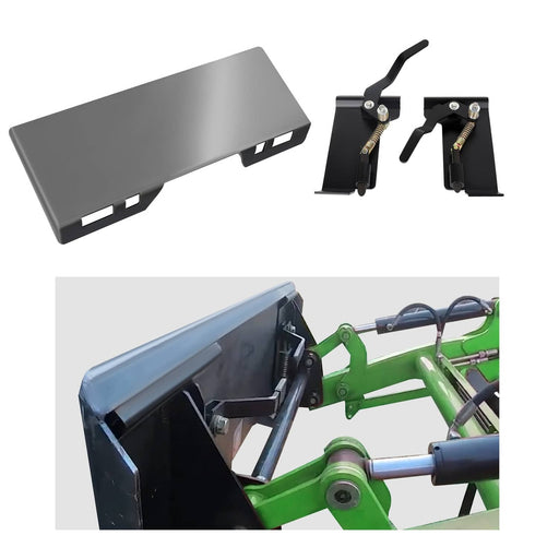 DURAFORCE Conversion Adapter Latch Box 1/2 Mount Plate for Skid Steer Quick Tach Attach