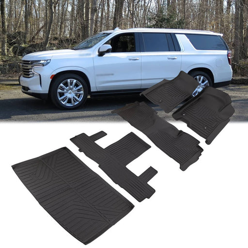 DURAFORCE 3D Floor Mats for Chevrolet Suburban GMC Yukon XL Bucket Seats 2021-2025