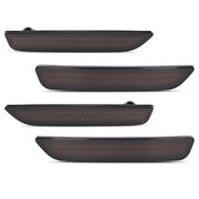 DURAFORCE Side Marker Lights Smoked Lens for Ford Mustang 2010-2014 Front Rear LED 4 Piece