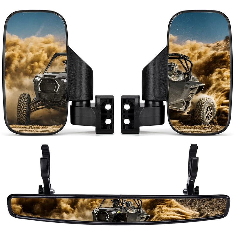 UTV 2" Rear-View Wide Center Side Mirrors Set for Honda Talon 1000R 1000X Can Am