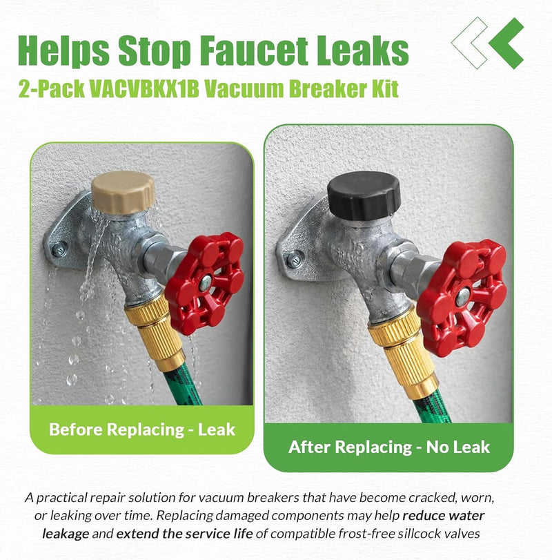 VACVBKX1B Vacuum Breaker Kit for Anti-Siphon Frost-Free Sillcock 2 Pack