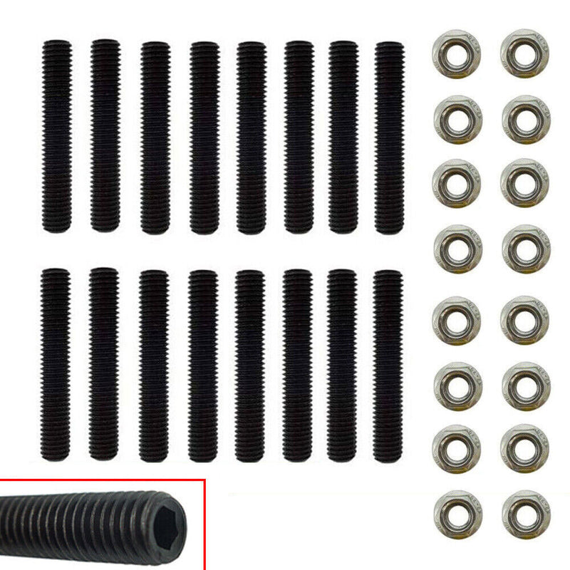 Exhaust Manifold Header Stud Bolt Kit for Ford F150 4.6L 5.4L V8 Carbon Steel