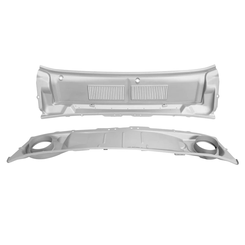 DURAFORCE Upper & Lower Windshield Cowl Panel Wiper Powder Coated for Ford Mustang 67-68