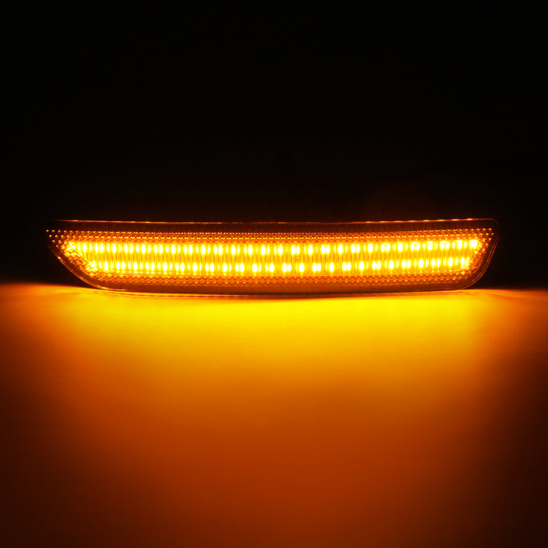LED Bumper Side Marker Light Smoke Lens Amber for Ford Mustang 2010-2014 2X