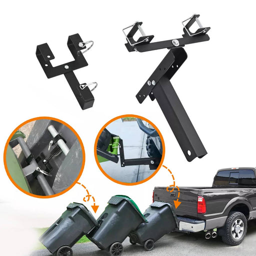 DURAFORCE Trash Can Hauler Wheeled Garbage Towing Trailer Hitch Transporter
