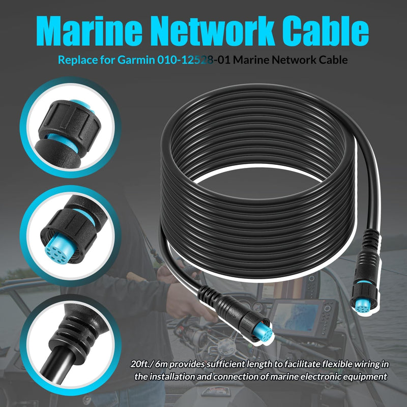 010-12528-01 Marine Network Cable Small Connector 6 m 20 ft for GLS 10