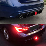 DURAFORCE Glossy Black Rear Bumper Diffuser & Rear Spoiler Fit for 2018-2023 Infiniti Q50