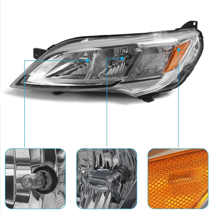 Left Driver Side Halogen Headlight for 2023-2026 Dodge Ram Promaster 1500 2500